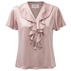 Karmamia Sophia Short Bluse, Semi Rich Blush 